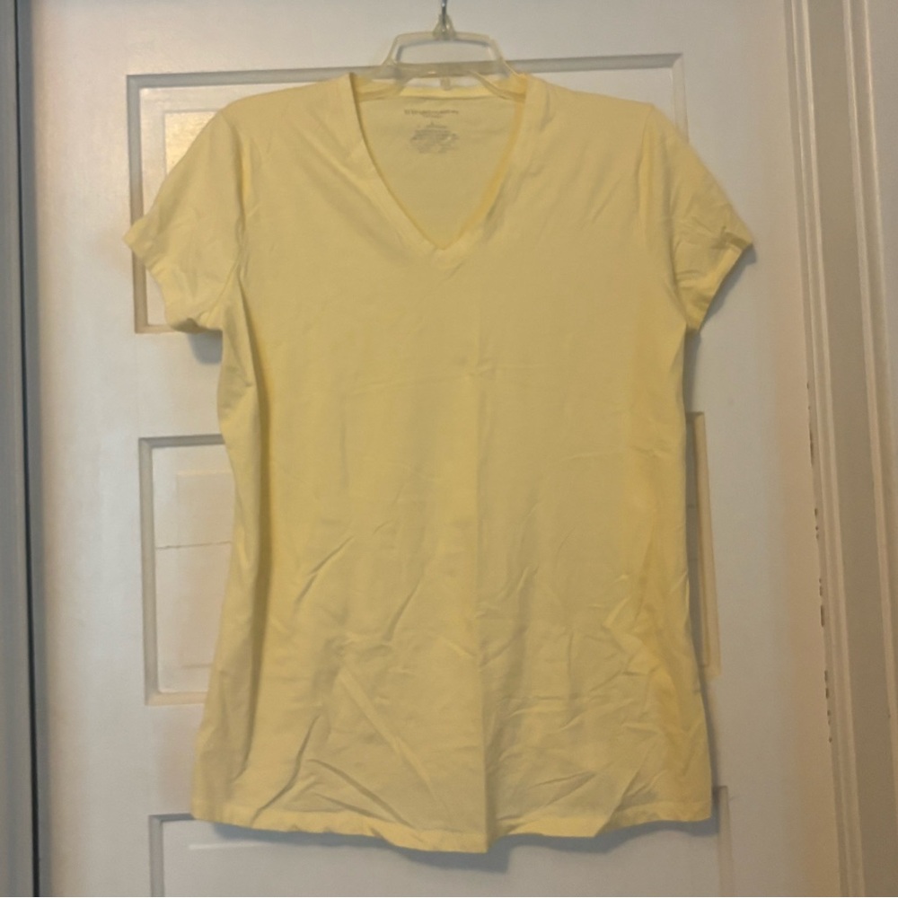 Liz Lange Yellow V-Neck Maternity Top